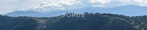 The mountains of Sierra Nevada in the vicinity of Granada. Stock Photos