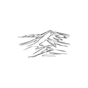 The mountains sketch vector illustration Stock Illustration
