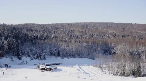 Mountains ski resort in Austria Stock Footage 66733036