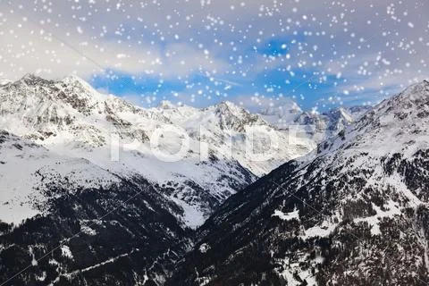 Mountains ski resort Solden Austria Stock Photos