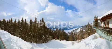 Mountains ski resort Zell-am-See Austria Stock Photos