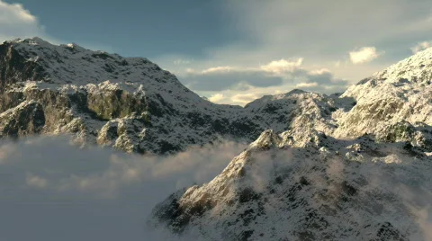 Mountains sky clouds Stock Footage 457509