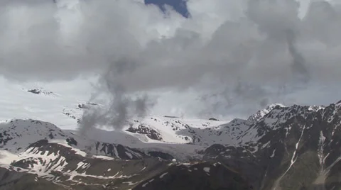 Mountains, snow and clouds Stock Footage 39533093