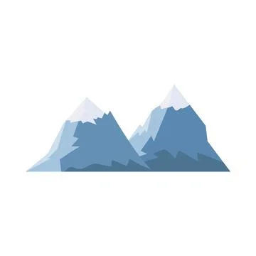 Mountains with snow Stock Illustration
