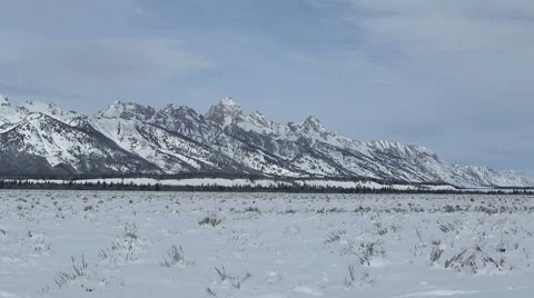 Mountains Snow Jackson Hole Stock Footage 62783224