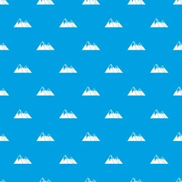 Mountains with snow pattern seamless blue 스톡 일러스트