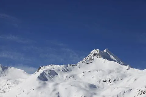 Mountains in snow Stock Photos
