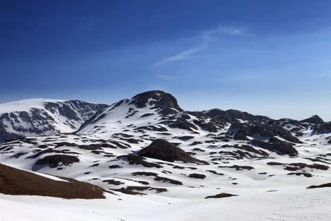 Mountains in snow Stock Photos