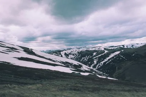 Mountains with snow Stock-Fotos