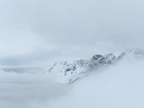Mountains with snow Stock Photos