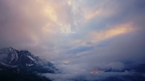 Mountains of Sochi in the clouds Video stock 102122709