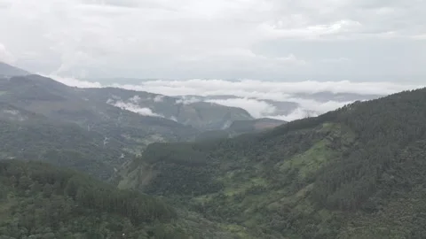 Mountains of Sri Lanka Covered In Cloud Stock Footage 277586551