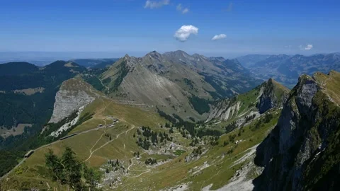 Mountains in summer. Time lapse of mountains, sky and clouds. Stock Footage 205857757