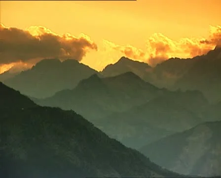 MOUNTAINS at sunset 2 Stock-Footage 12575119