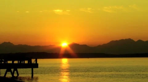 Mountains Sunset Stock Footage 8568826