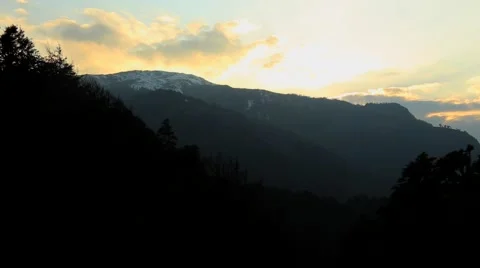 Mountains sunset Stock Footage 65771234
