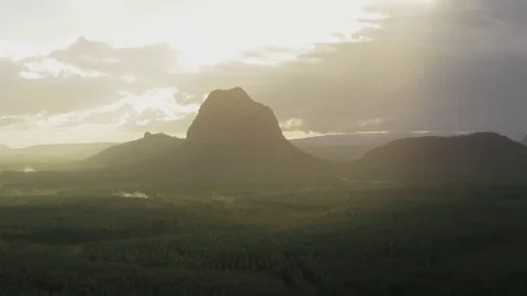 Mountains At Sunset Stock Footage 76462946