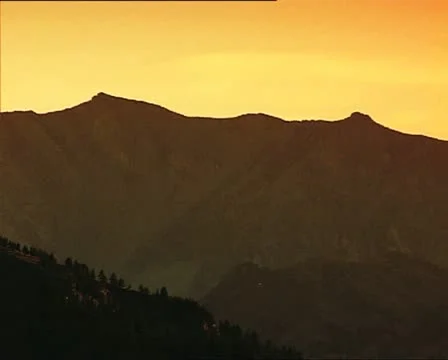 MOUNTAINS at sunset pan 2 Video stock 12575029