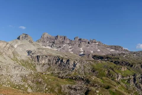 Mountains at sunset panoramic view Foto stock
