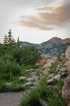 Mountains at Sunset Foto stock