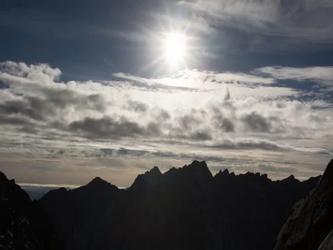 Mountains sunset time lapse - Stity z Rysov Stock Footage 72220474