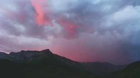 Mountains at sunset timelapse. Stock Footage 219555460