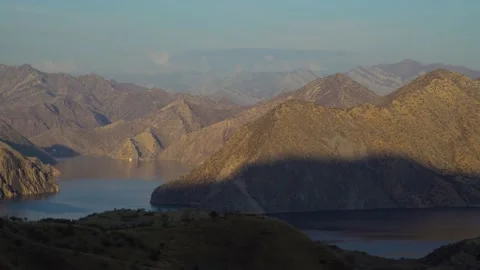 Mountains of tajikistan in the rays of the setting sun, time laps Stock Footage 138871664