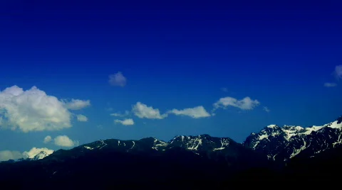 Mountains with time lapse clouds Stock Footage 563212