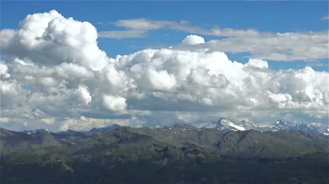 Mountains Time Lapse with flowing Clouds. View from the Peak Stock Footage 68847184
