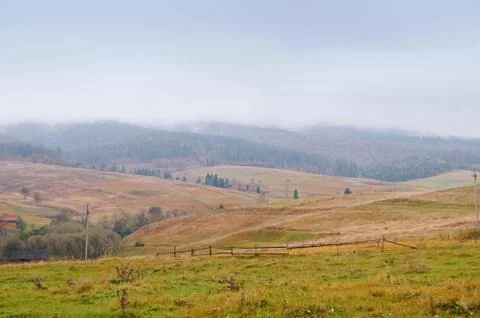 Mountains with trees Stock Photos