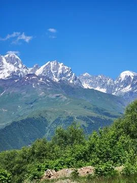 Mountains under snow cover Stock Photos