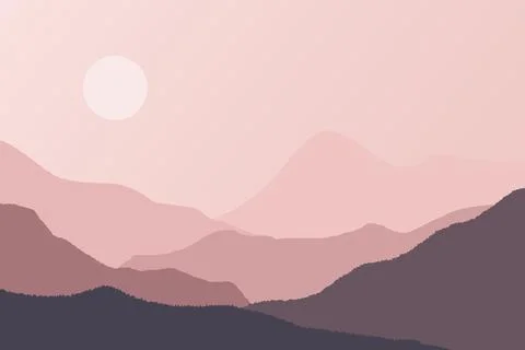 Mountains vector illustration Stock Illustration