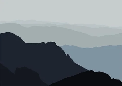 Mountains vector illustration Stock Illustration
