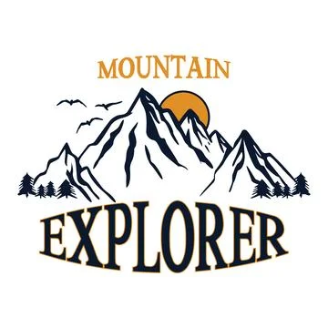 Mountains vector illustration for logo Stock Illustration