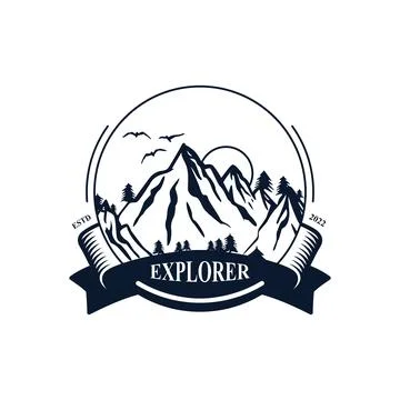 Mountains vector logo Stock Illustration