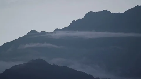 Mountains of vietnam at twilight Stock Footage 122829250