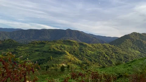 Mountains view from above Stockbeeldmateriaal 218438171