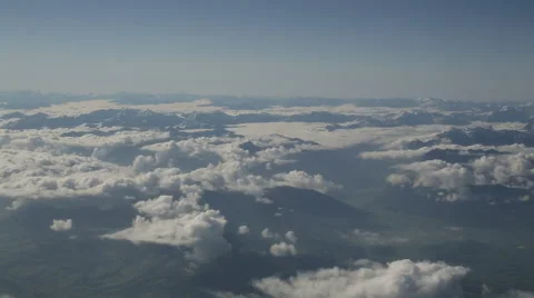 Mountains View From Airplane Stock Footage 64008606