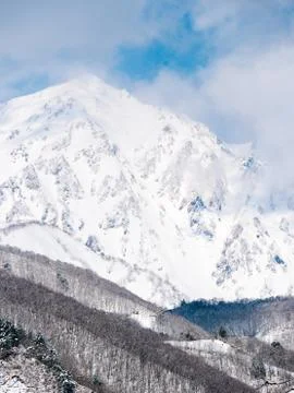 Mountains With White Clouds Stock Photos