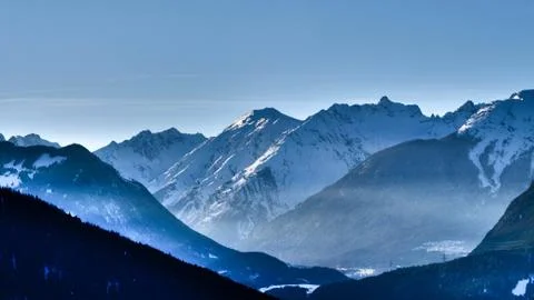 The mountains in the winter of Austria Stock-Fotos