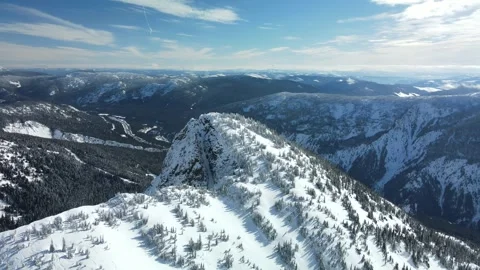 Mountains in the winter, drone shot Stock Footage 289575922