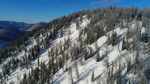 Mountains in winter Stock Footage 83261824