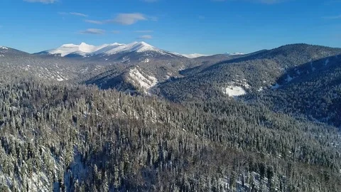 Mountains in winter Stock Footage 83262063