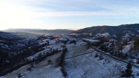 Mountains in winter Video stock 86493499