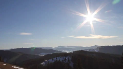 Mountains in winter landscape Stock Footage 24710580