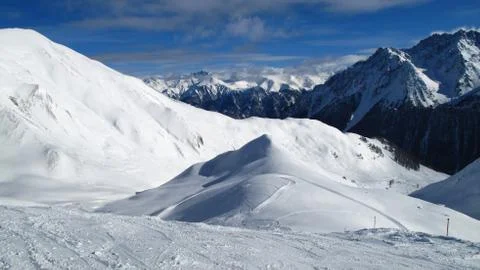 Mountains in winter Stock Photos