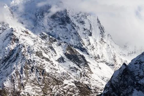 Mountains winter snow Stock Photos