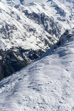 Mountains winter snow Stock Photos