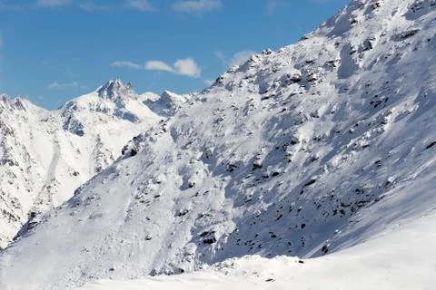 Mountains winter snow Stock Photos