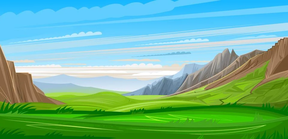 Mountains_view Stock Illustration